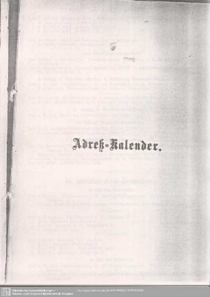 Adreß-Kalender