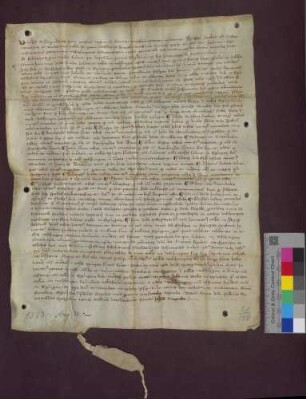 Heinrich Burdo von Fischingen gibt eine Kundschaft daß die Kirche von Fischingen Tochterkirche von Egringen ist.