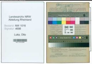 Entnazifizierung Otto Luka , geb. 28.05.1900 (Zollsekretaer)
