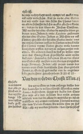 Van den wörden Christi Mat. xi