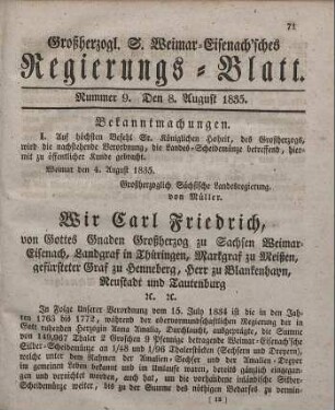 Nr. 9 : 8. August 1835