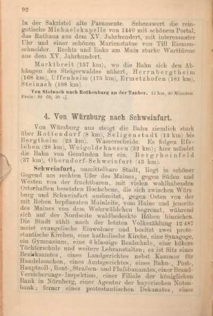 4. Von Würzburg nach Schweinfurt.