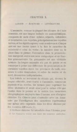 Chapitre X. Langue - Écriture - Littérature