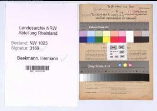 Entnazifizierung Hermann Beekmann , geb. 16.05.1902 (Kaufm. Angest.)