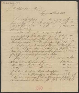 Brief an B. Schott's Söhne : 16.12.1832