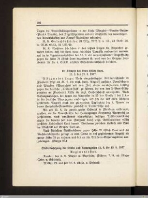 19. Kämpfe bei Lens östlich Loos