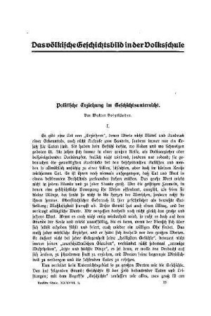 Politische Erziehung im Geschichtsunterricht