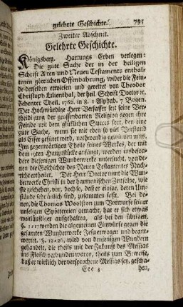 Zweiter Abschnit. Gelehrte Geschichte.