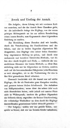 Zweck und Umfang der Anstalt