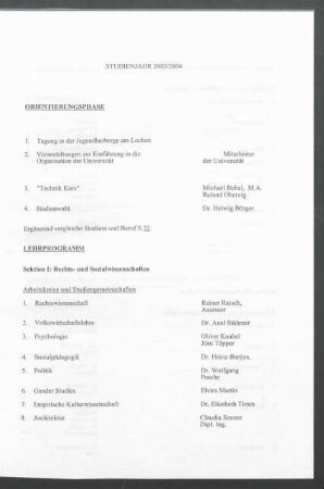 Inhalt: "Studienjahr 2003/2004"