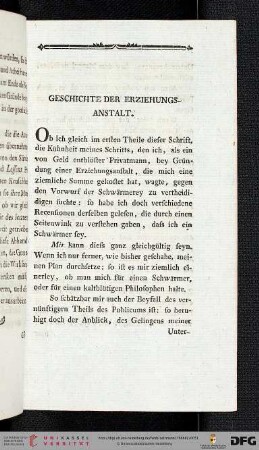 Geschichte der Erziehungsanstalt