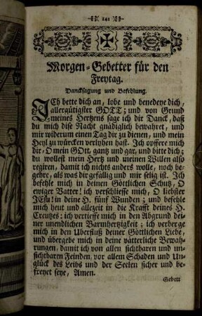 Morgen-Gebetter für den Freytag.