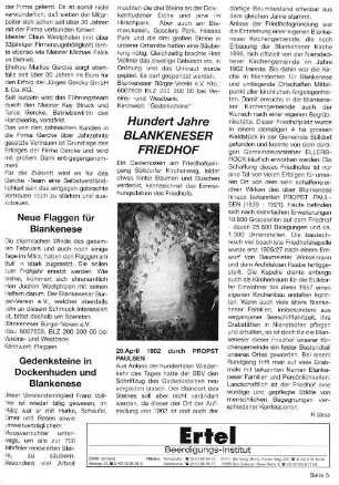 Gedenksteine in Dockenhuden und Blankenese