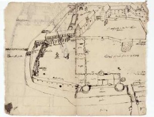Butzbach, Landgrafenschloss mit Umgebung (recto und verso)
