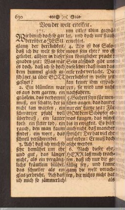 Von der welt eitelkeit.