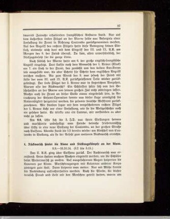 4. Rückmarsch hinter die Aisne und Stellungskämpfe an der Aisne
