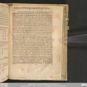 Iudicium Astrologicum de Eclipsi Solari.