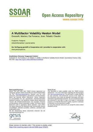 A Multifactor Volatility Heston Model
