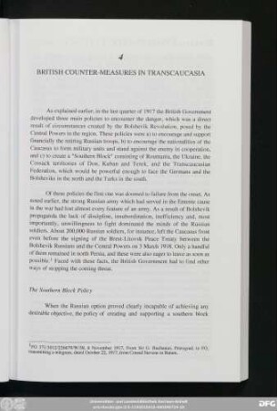 4 British Counter-Measures In Transcaucasia