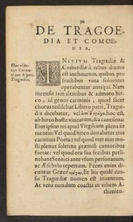 De Tragoedia Et Comoedia