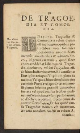 De Tragoedia Et Comoedia