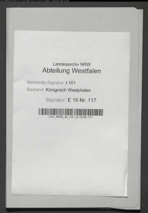 Verpachtung der 2. Koppeljagd bei Paderborn und der Koppeljagd bei Neuenbeken an den Hauptmann von der Lippe