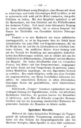 Spindlers Novelle.