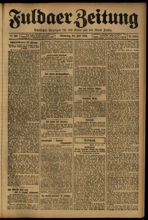 Ausgabe vom Dienstag, den 26. Juli 1921.