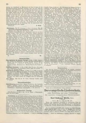 95 [Rezension] Schattenmann, Paul Fr., Die altkirchlichen epistolischen Perikopen