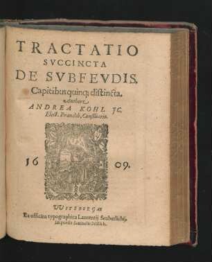 Tractatio Succinta De Subfeudis.