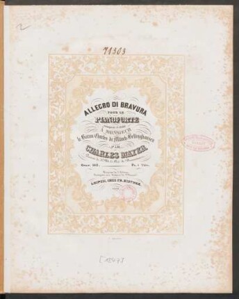 Allegro Di Bravura : Pour Le Pianoforte ; Oeuv. 102.