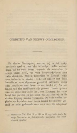 Oprigting van nieuwe Compagnien