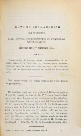 Verslagen en mededeelingen der Koninklijke Akademie van Wetenschappen, Afdeeling Letterkunde, 2. 1885