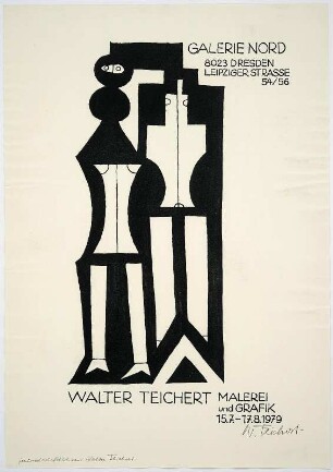 Plakat : Plakat für die Ausstellung: Walter Teichert. Malerei und Grafik. 15.7.-17.8.1979