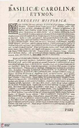 Basilicae Caroninae etymon