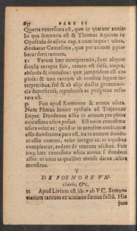 V De Foenore Unciario, etc.