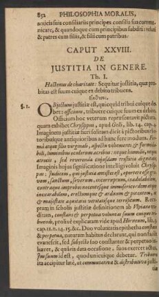 Caput XXVIII. De Justitia In Genere.