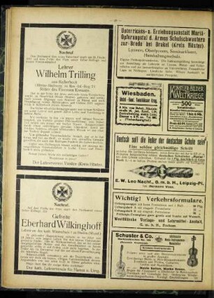 Nachruf : [Wilhelm Trilling]