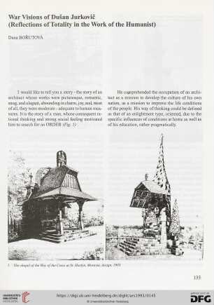 War visions of Dušan Jurkovič : (reflections of totality in the work of the humanist)