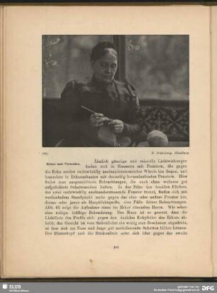 Ältere Dame, strickend