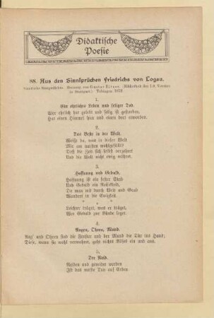 Didaktische Poesie