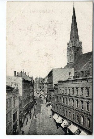 Stettin. Breitestraße mit Jacobikirche
