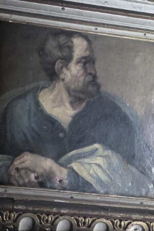 Typologische Darstellung von Szenen des Neuen Testaments — Apostel Judas Thaddäus
