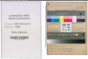 Entnazifizierung Heinrich Stork , geb. 28.03.1900 (Krankenkassenobersekretaer)
