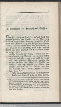 1. Entstehung des Herzogthums Sachsen
