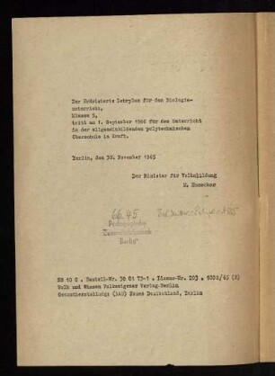 Der Präzisierte Lehrplan ...