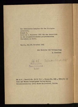Der Präzisierte Lehrplan ...