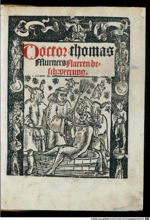 Doctor thomas Murners Narren beschweerung