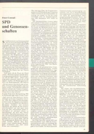 SPD und Genossenschaften