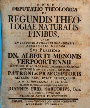 Disp. theol. de regundis theologiae naturalis finibus